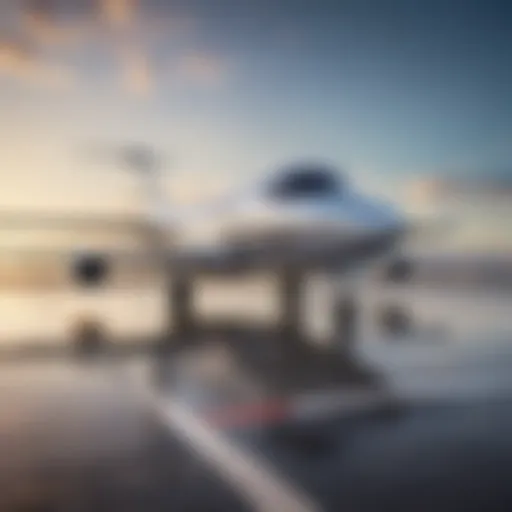 A sleek, compact aircraft parked on a runway, symbolizing affordability and efficiency.