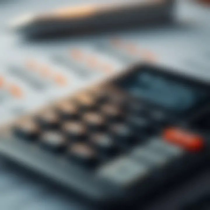 Calculation of refinancing costs on a calculator