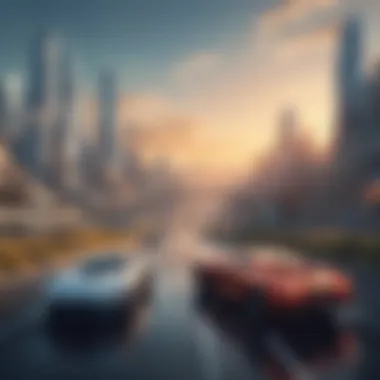 Envisioning the Future A visionary landscape showcasing a bright future