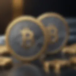 Conceptual illustration of decentralized finance with blockchain technology