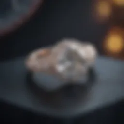 Stunning diamond ring on a velvet display