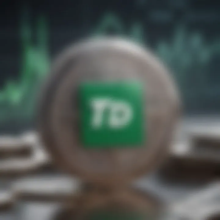 The logo of TD Ameritrade with a modern financial theme