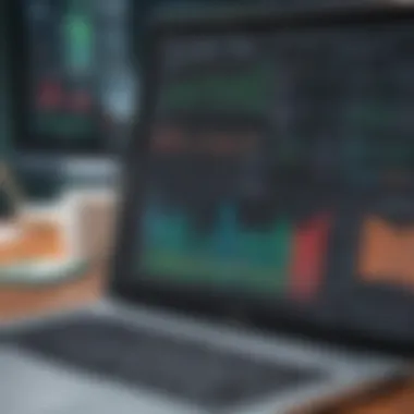 Mastering Data Visualization in Excel A laptop displaying an Excel spreadsheet with vibrant data visualizations