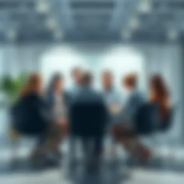 Diverse Team Brainstorming Solutions Diverse business team brainstorming solutions