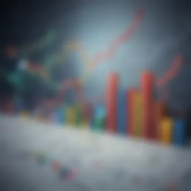 Visual Representation of Stock Market Trends A financial graph showcasing stock market trends