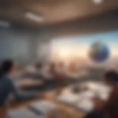 Revolutionizing Education with Innovative Tools A classroom with advanced educational tools