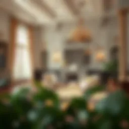 Elegant auction house setting