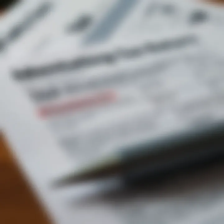 Document showcasing tax return with highlighted errors