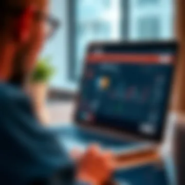 Exploring Digital Banking Interfaces Modern digital banking interface on a laptop