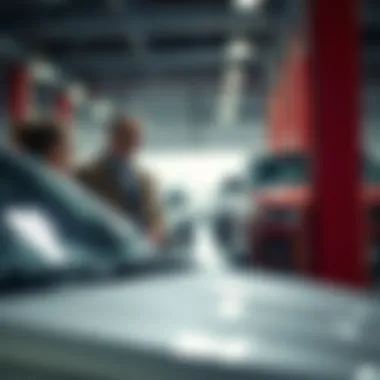 Knowledgeable Buyer Evaluating Repossessed Vehicle A knowledgeable buyer evaluating a repossessed vehicle