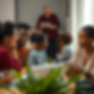 A diverse group discussing and sharing resources on loan forgiveness