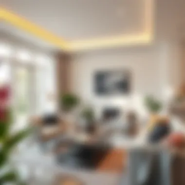 Serene Living Room Improvement A serene living room featuring modern decor and optimal lighting