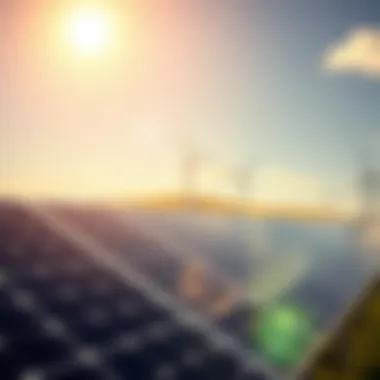 Harnessing Solar Power for Economic Advantages Solar panels generating energy in a sunny landscape