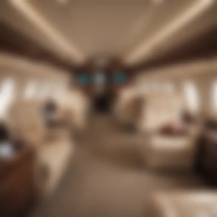 Luxury private jet interior showcasing comfort and elegance