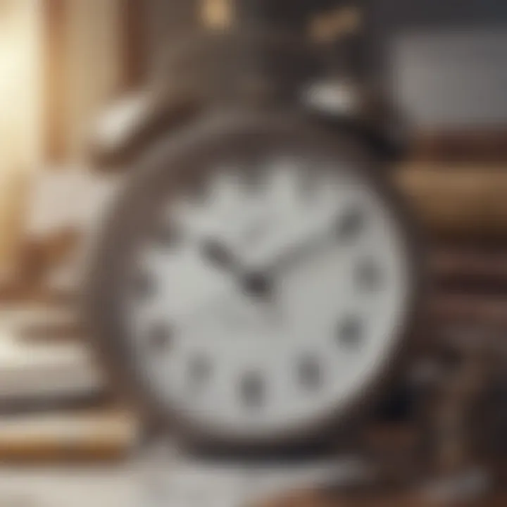 A clock symbolizing the importance of timely submissions