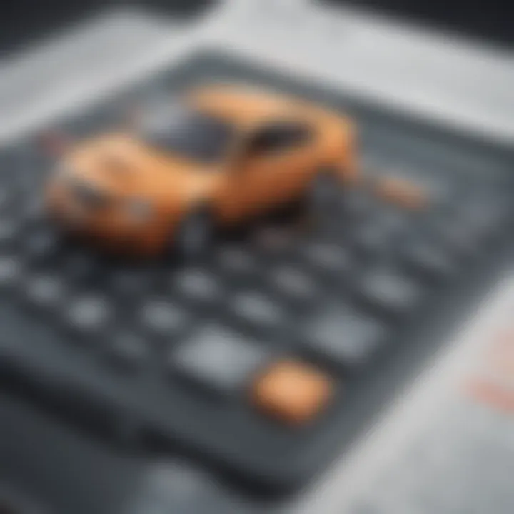 Conceptual representation of an auto loan calculator interface